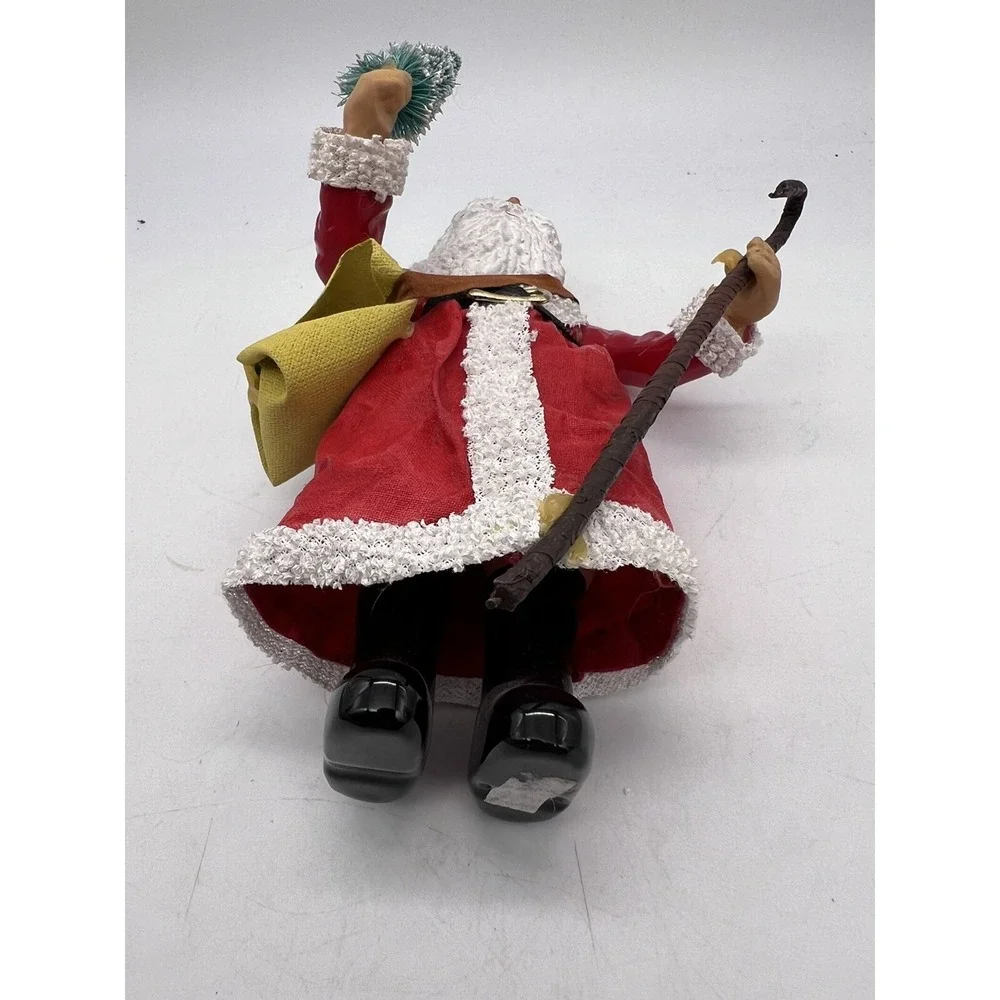 Clothtique Santa Christmas Tree Staff Satchel 6.5
